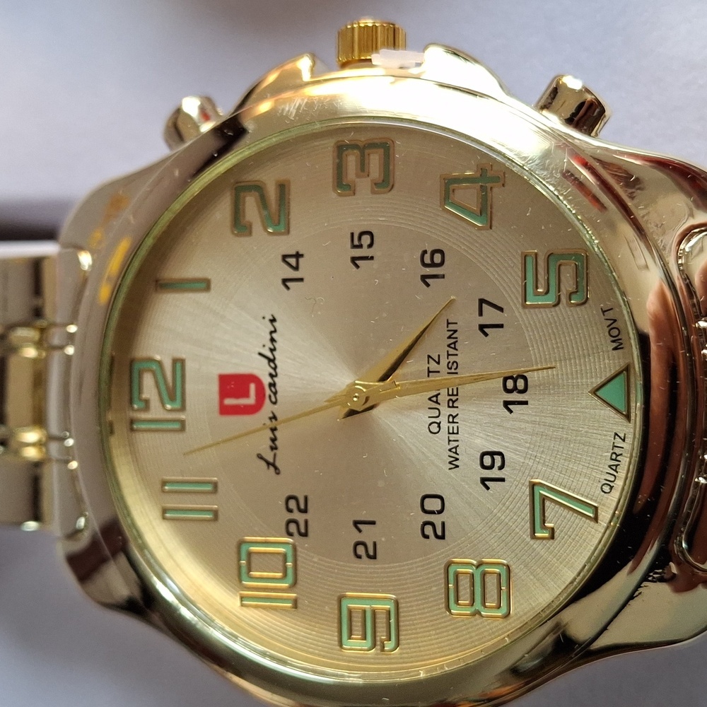 Luis Cardini NWT watches his & hers, water resistant, stainless steel (W039)